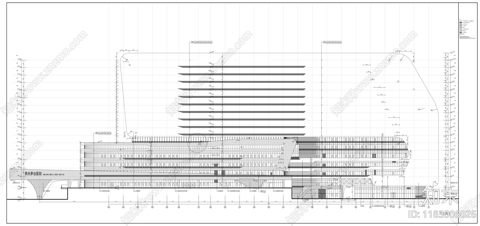 现代医院建筑cad施工图下载【ID:1183006026】