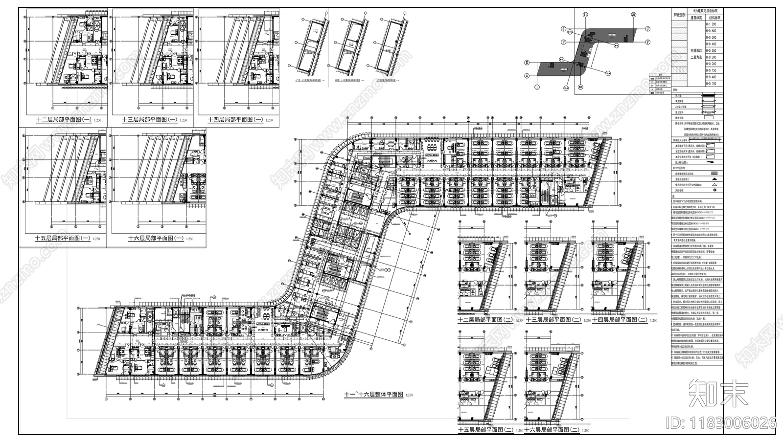 现代医院建筑cad施工图下载【ID:1183006026】