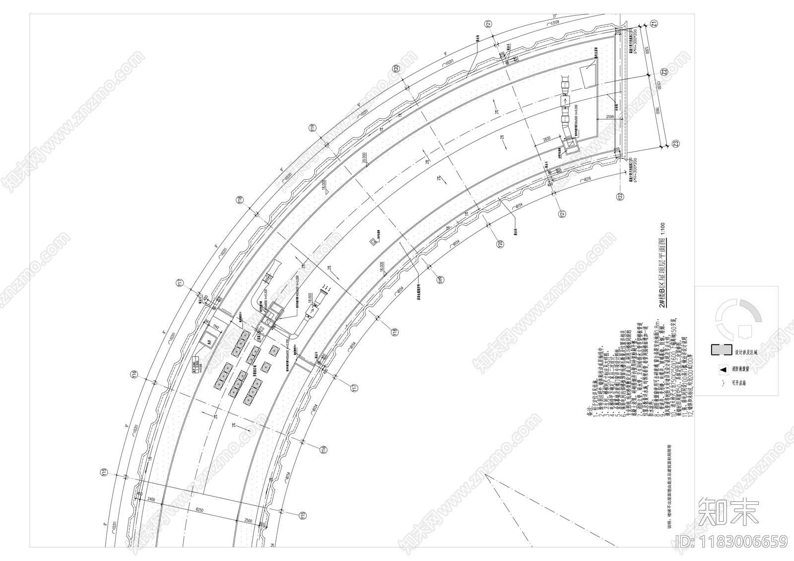 现代办公楼建筑cad施工图下载【ID:1183006659】