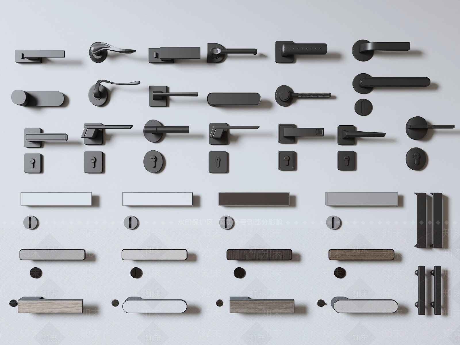 现代门把手SU模型下载【ID:1183007592】