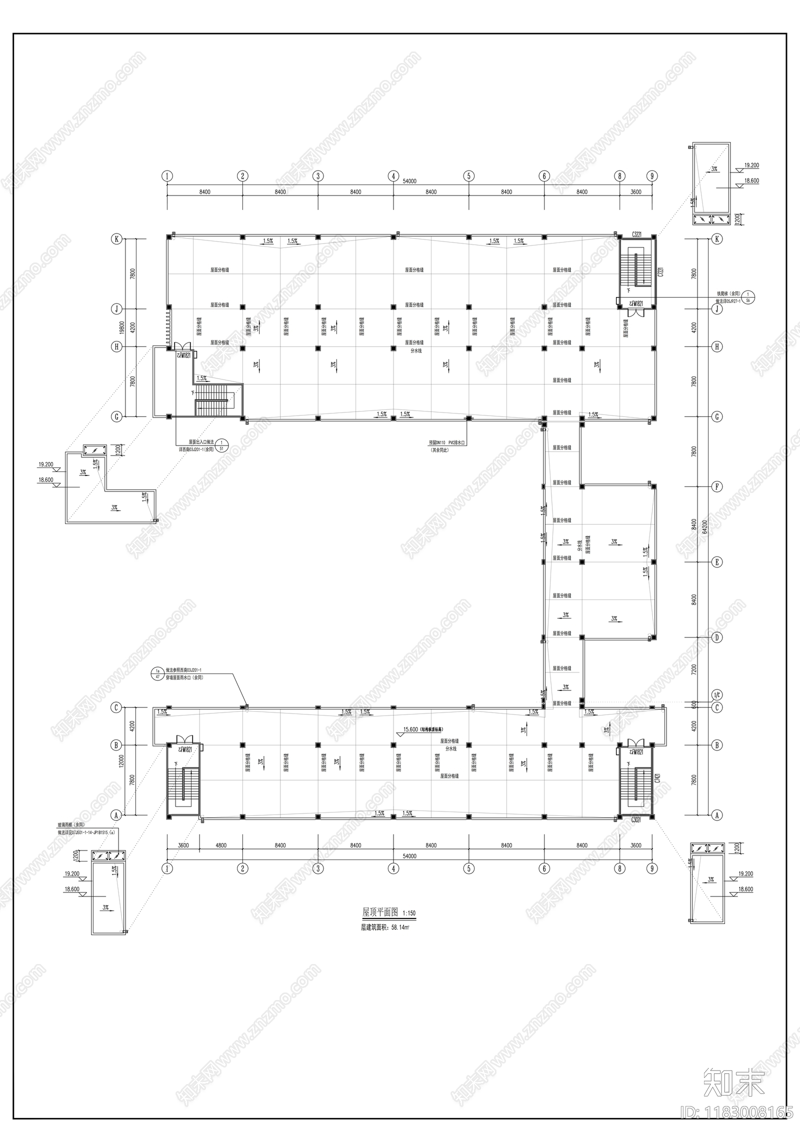 现代学校建筑cad施工图下载【ID:1183008165】
