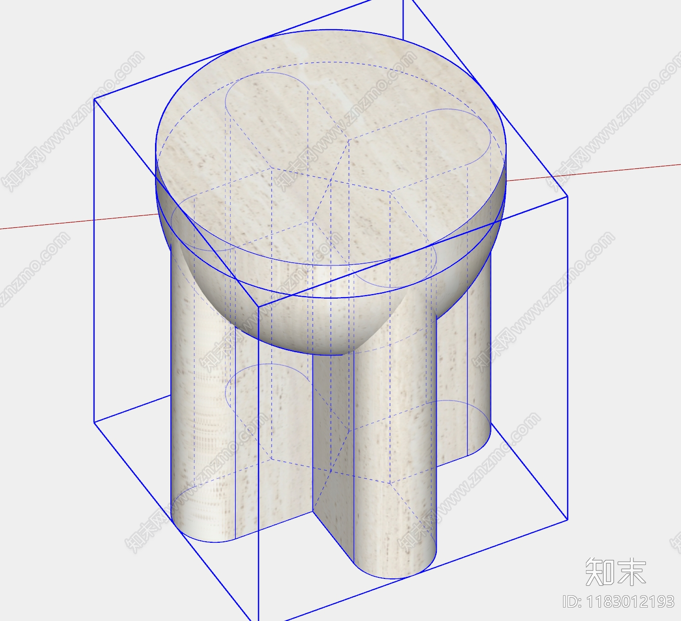 复古中古茶几SU模型下载【ID:1183012193】