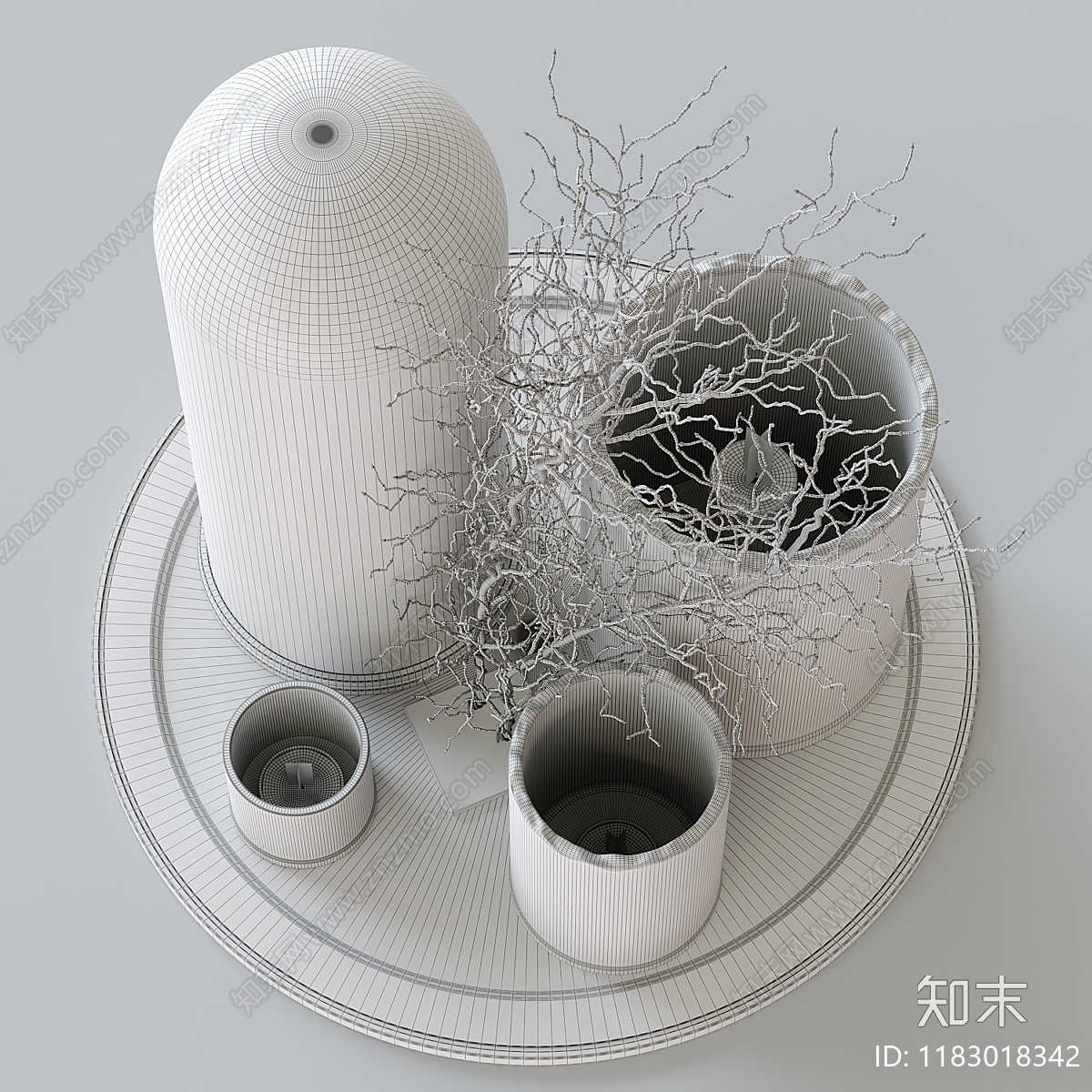 摆件组合3D模型下载【ID:1183018342】