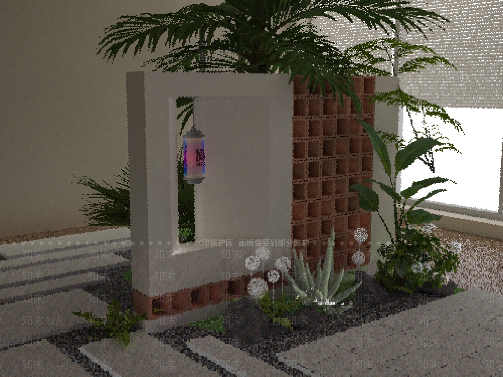 现代景墙3D模型下载【ID:1183018563】