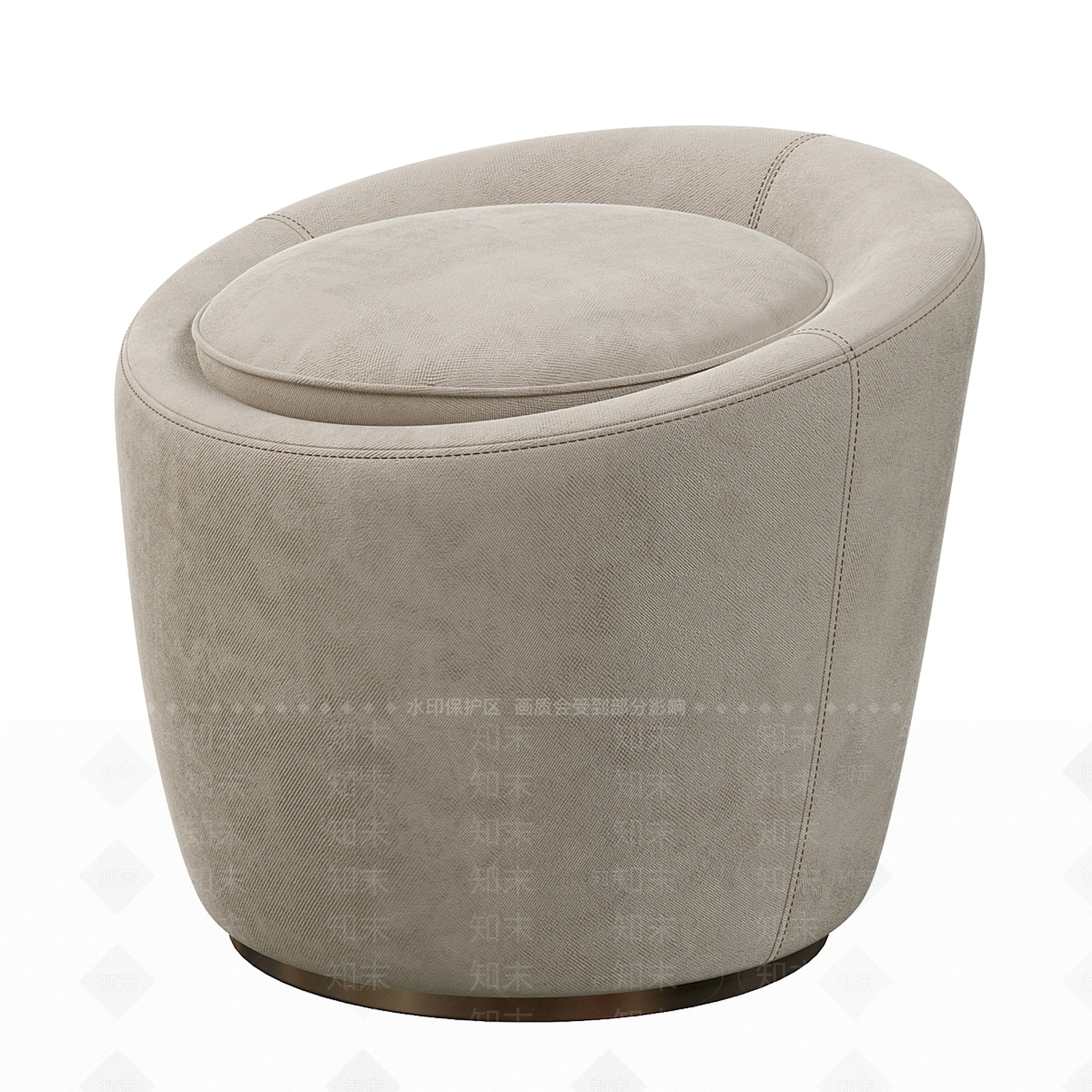 沙发凳3D模型下载【ID:1183018843】