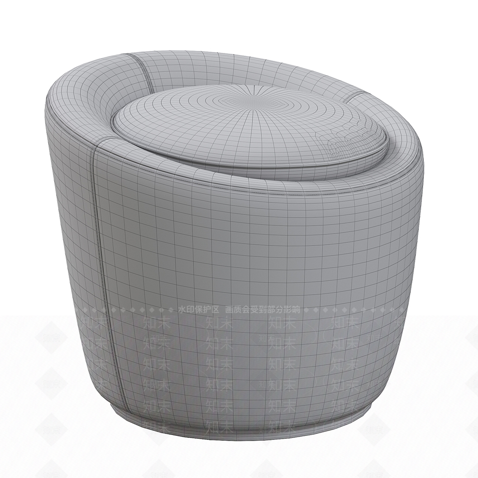 沙发凳3D模型下载【ID:1183018843】