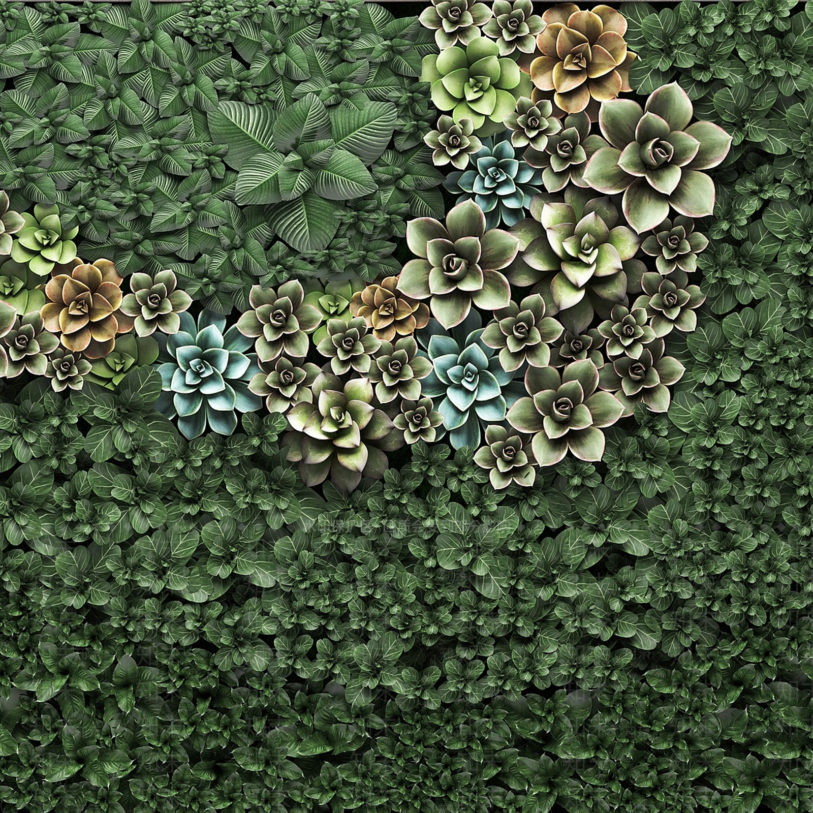 绿植墙3D模型下载【ID:1183019610】