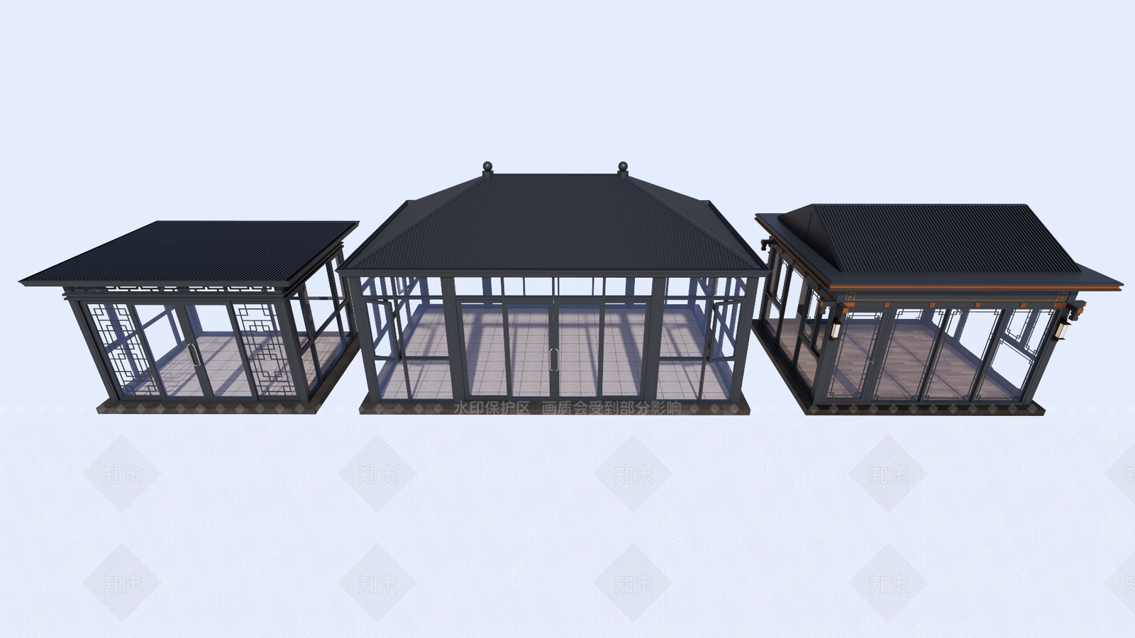 新中式日式亭子SU模型下载【ID:1183019931】