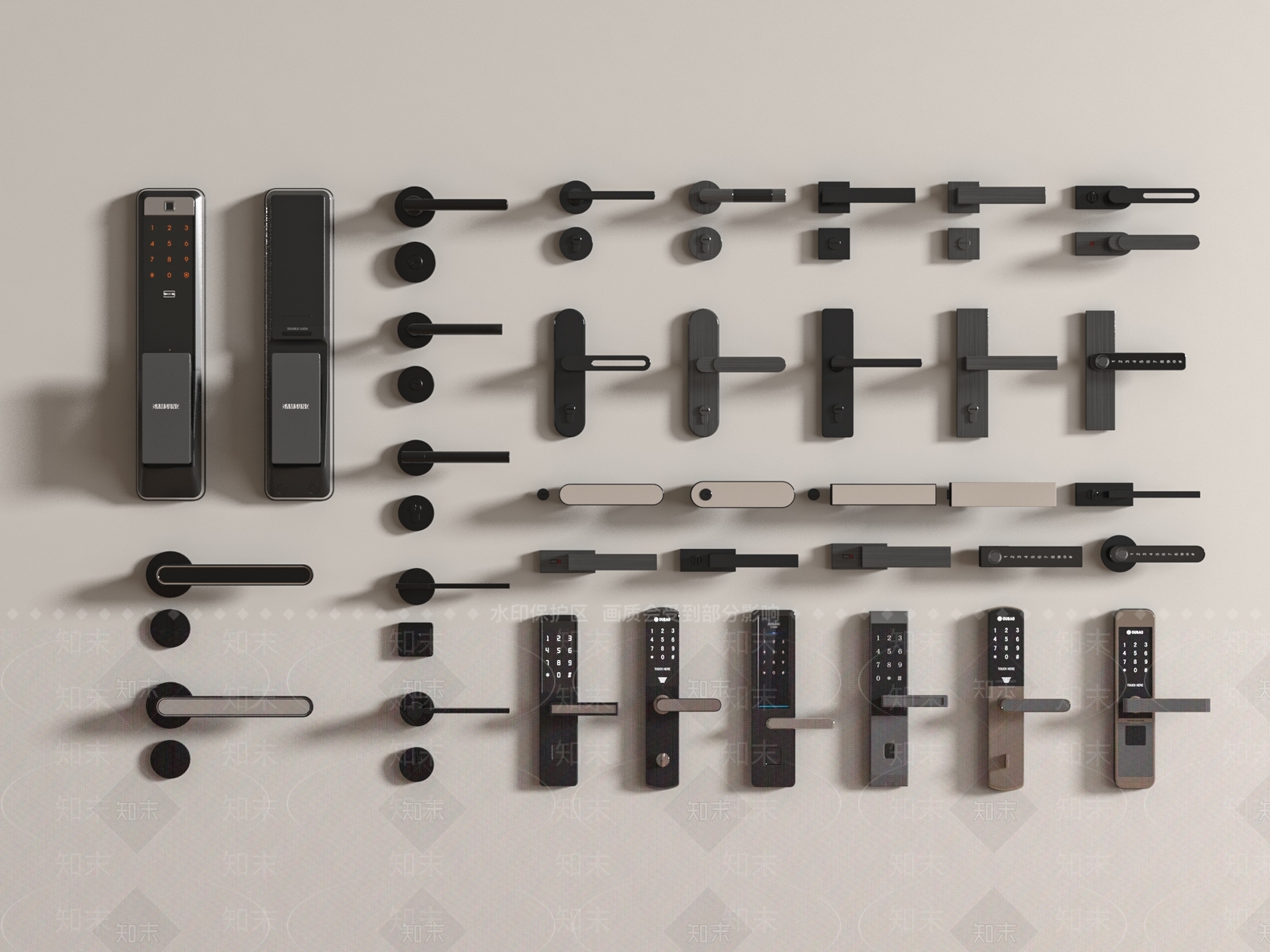 现代门把手SU模型下载【ID:1183022175】