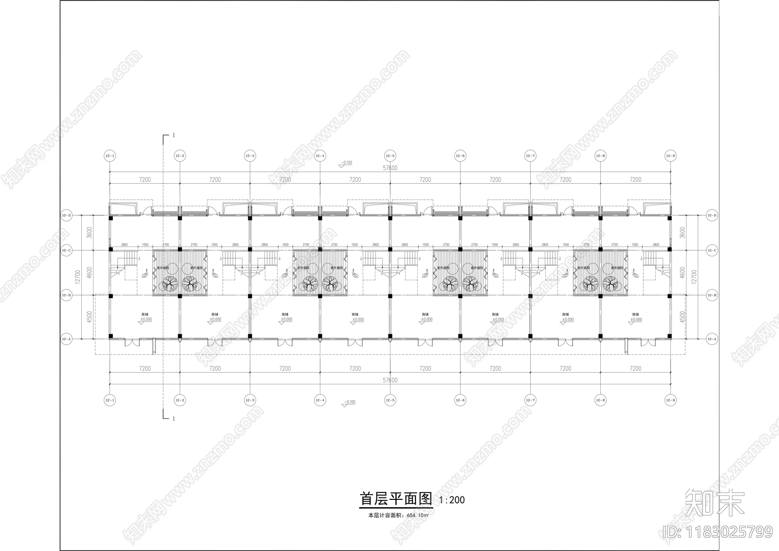 现代住宅楼建筑cad施工图下载【ID:1183025799】