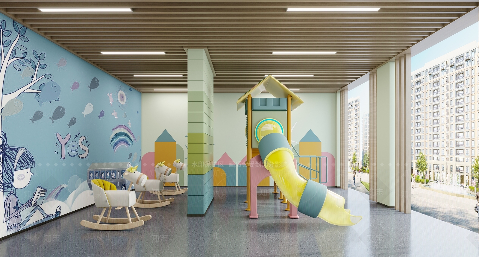 现代幼儿园3D模型下载【ID:1183029362】