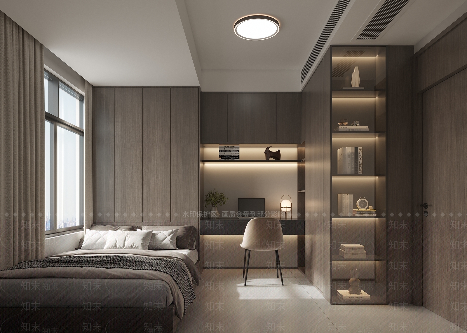现代榻榻米卧室3D模型下载【ID:1183033482】