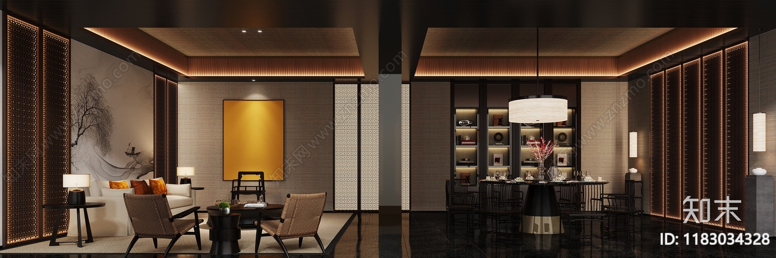 现代整体办公空间cad施工图下载【ID:1183034328】