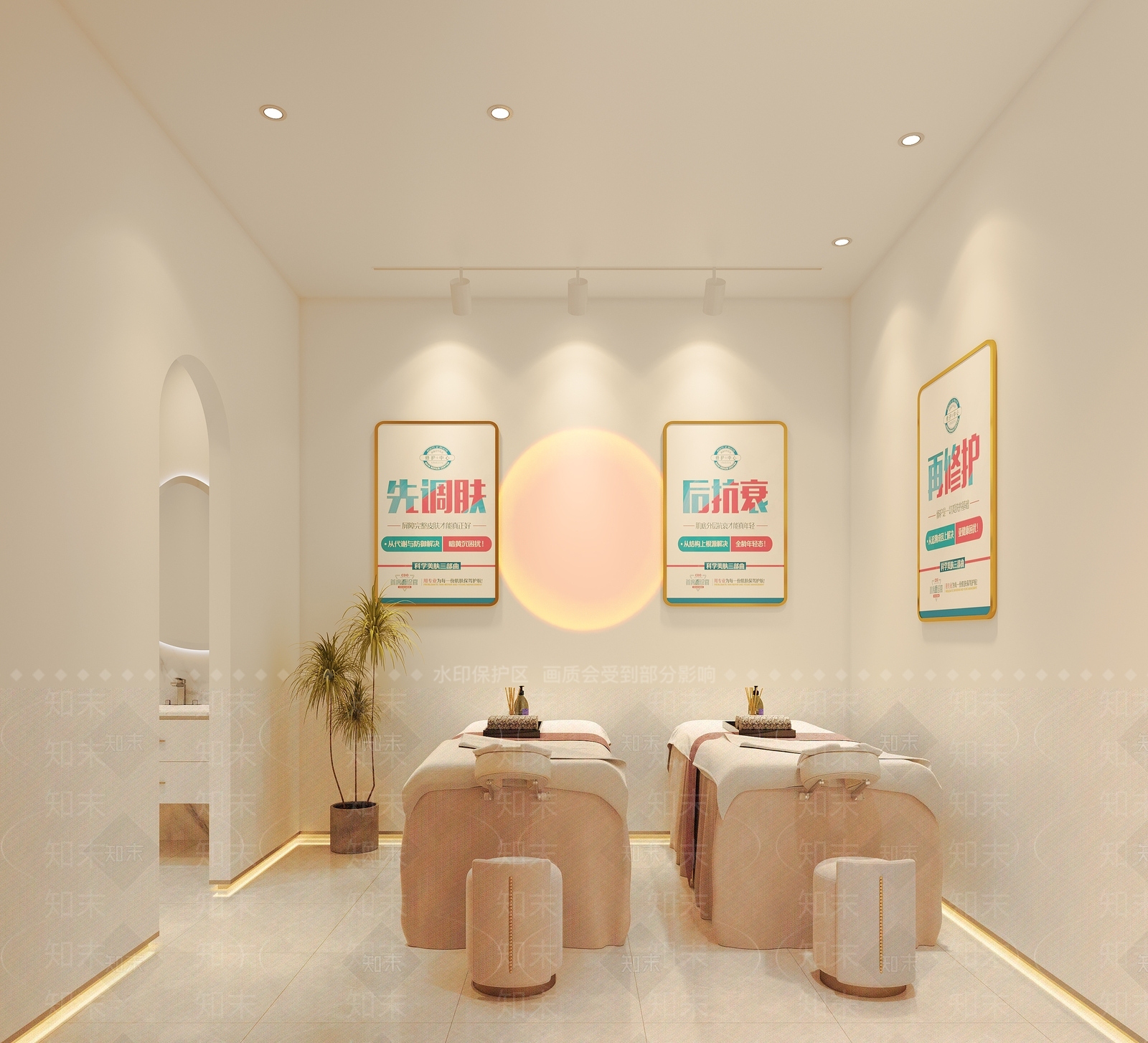 奶油美容院3D模型下载【ID:1183034711】