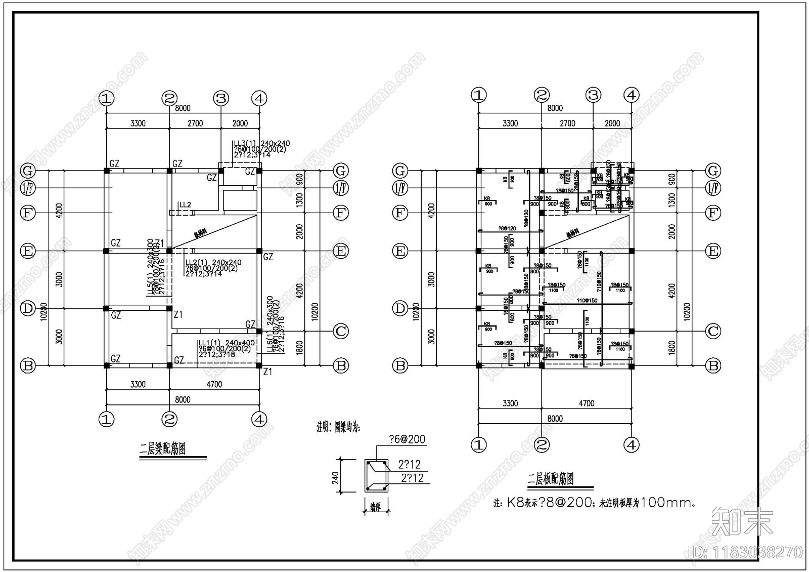 现代别墅建筑cad施工图下载【ID:1183038270】