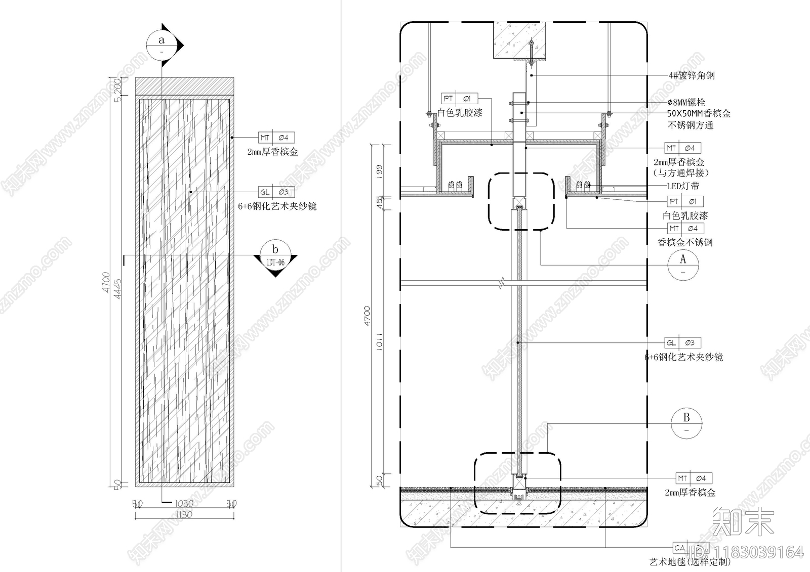 现代其他室内工艺节点cad施工图下载【ID:1183039164】