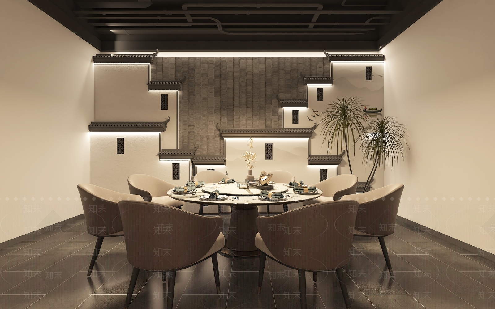 工业现代火锅店3D模型下载【ID:1183051011】