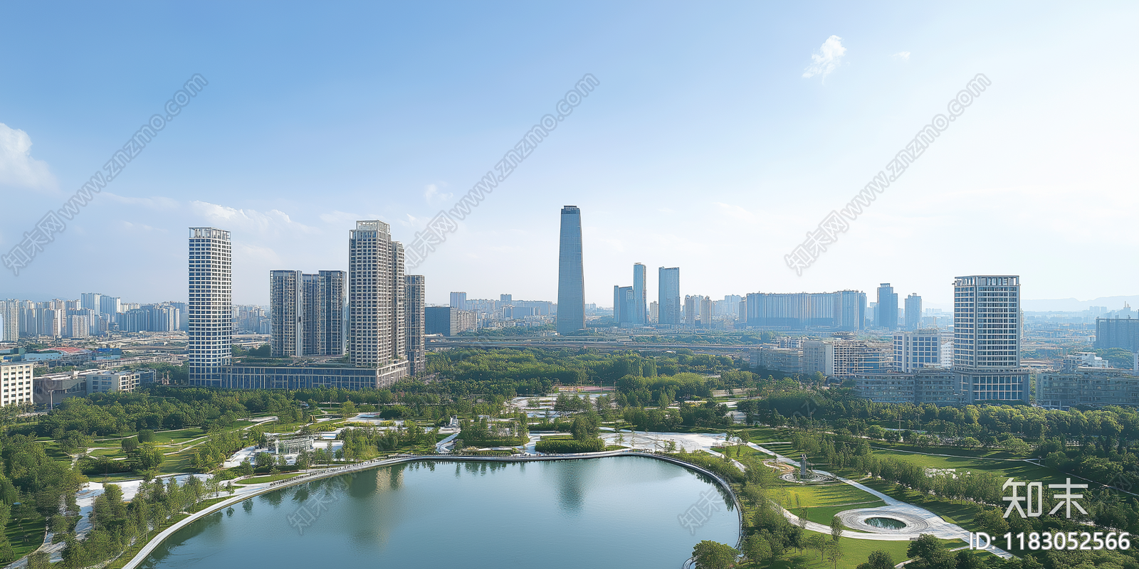 现代城市外景贴图下载【ID:1183052566】