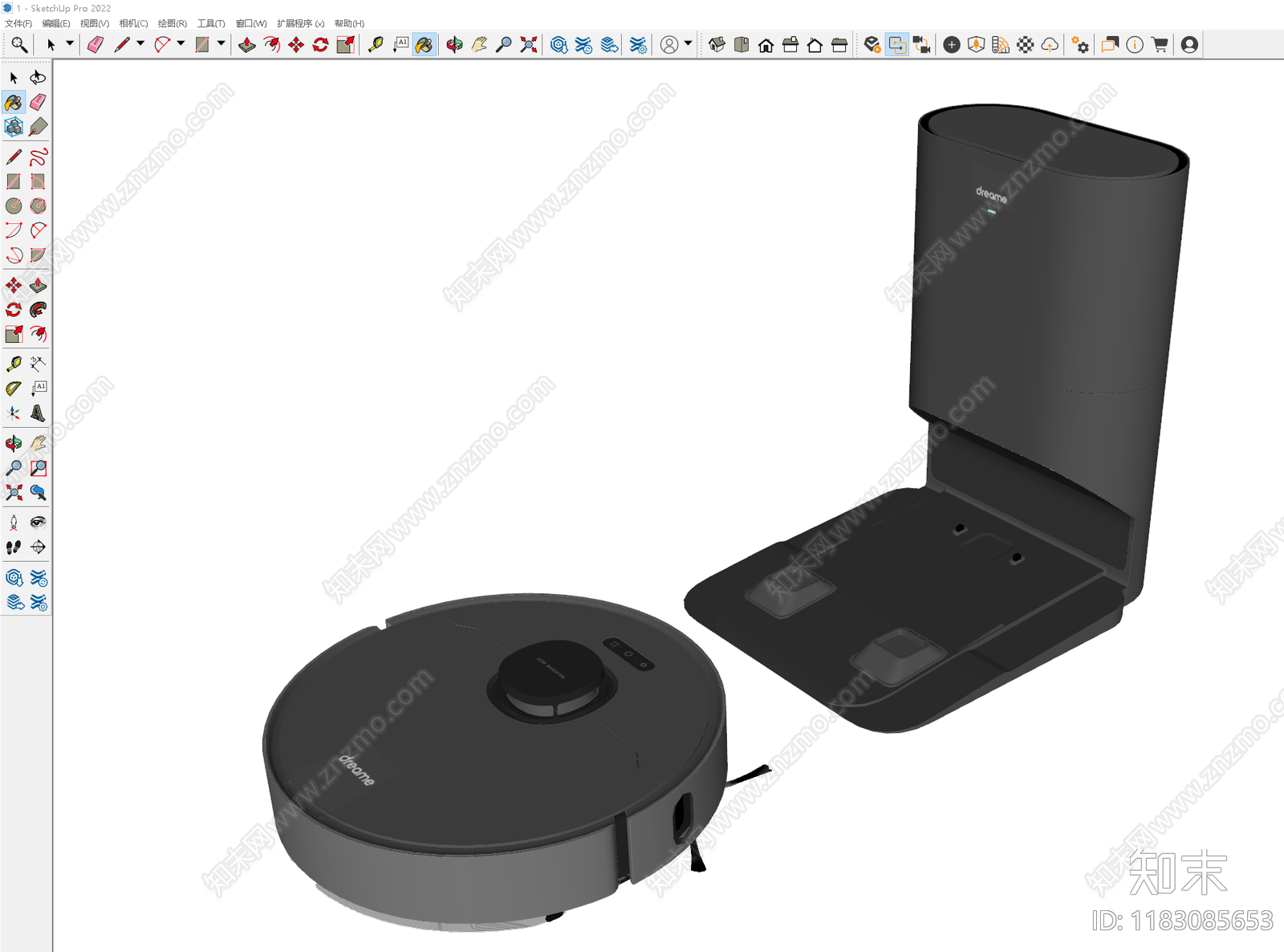 扫地机器人SU模型下载【ID:1183085653】