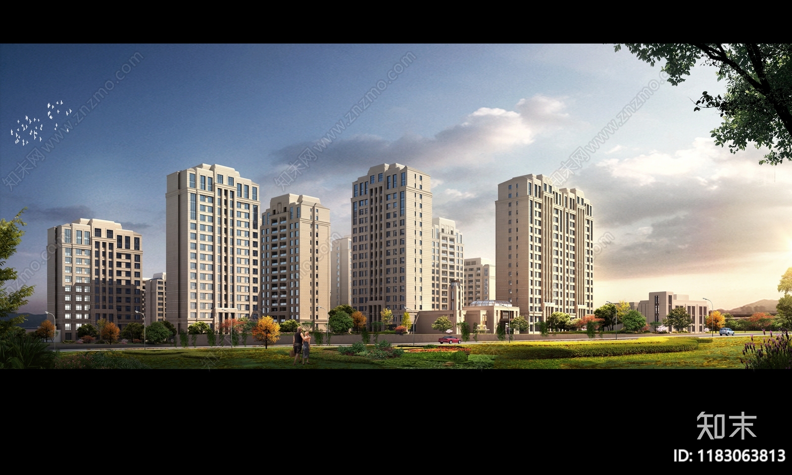 现代住宅楼建筑cad施工图下载【ID:1183063813】