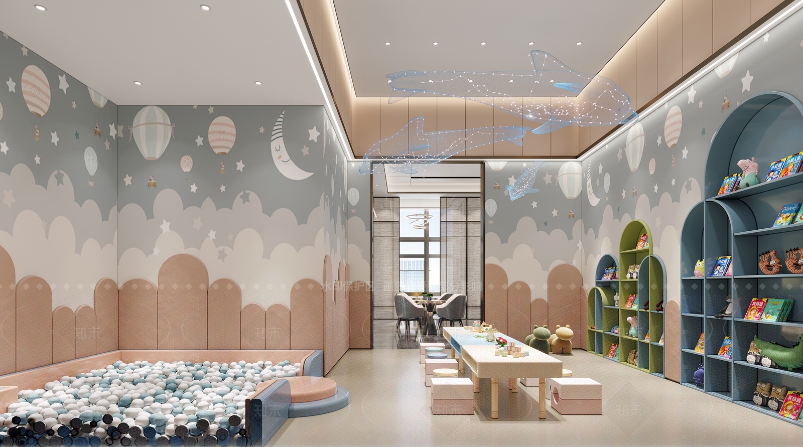 现代幼儿园3D模型下载【ID:1183067263】