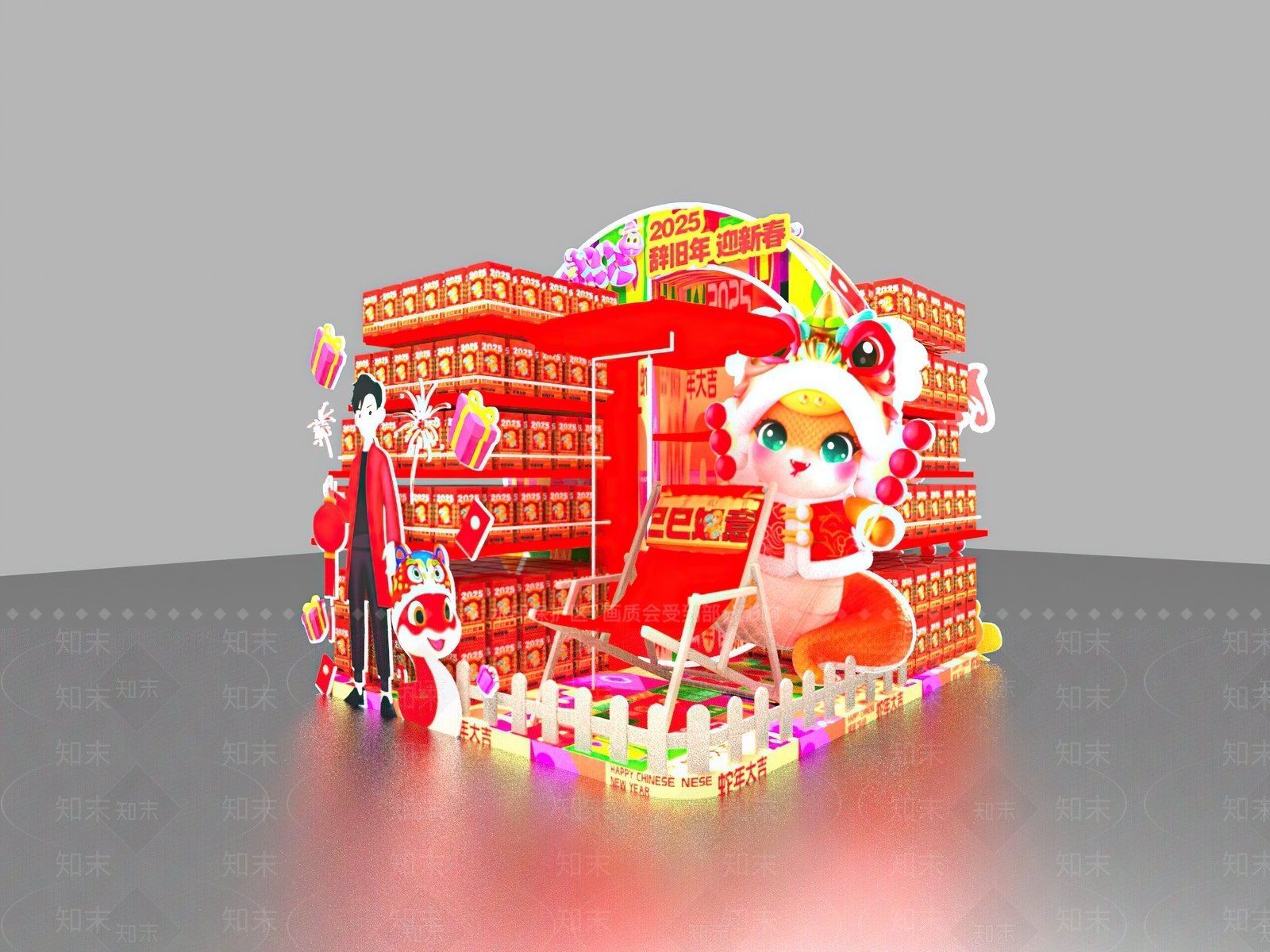 中式中古美陈3D模型下载【ID:1183069363】