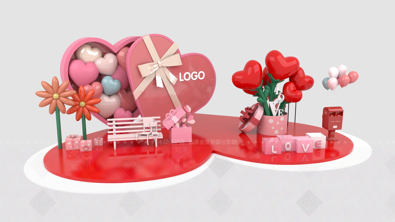 现代美陈3D模型下载【ID:1183069997】