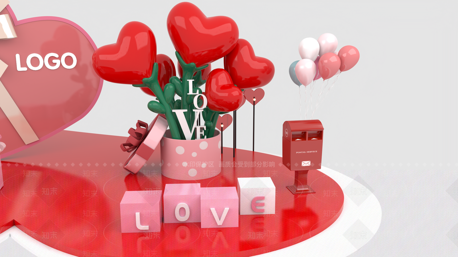 现代美陈3D模型下载【ID:1183069997】