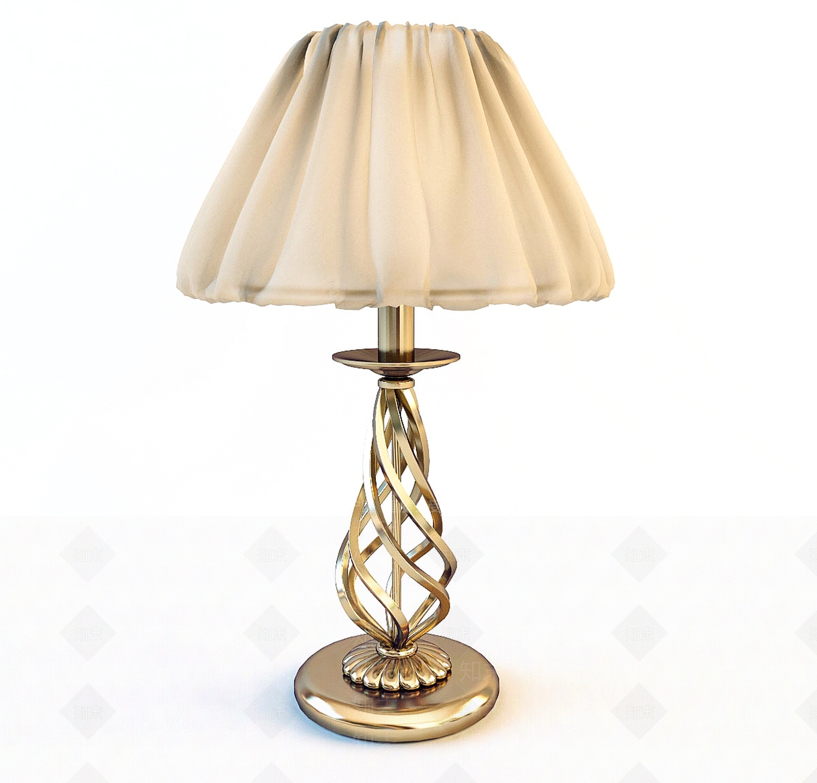 美式欧式台灯SU模型下载【ID:1183079620】