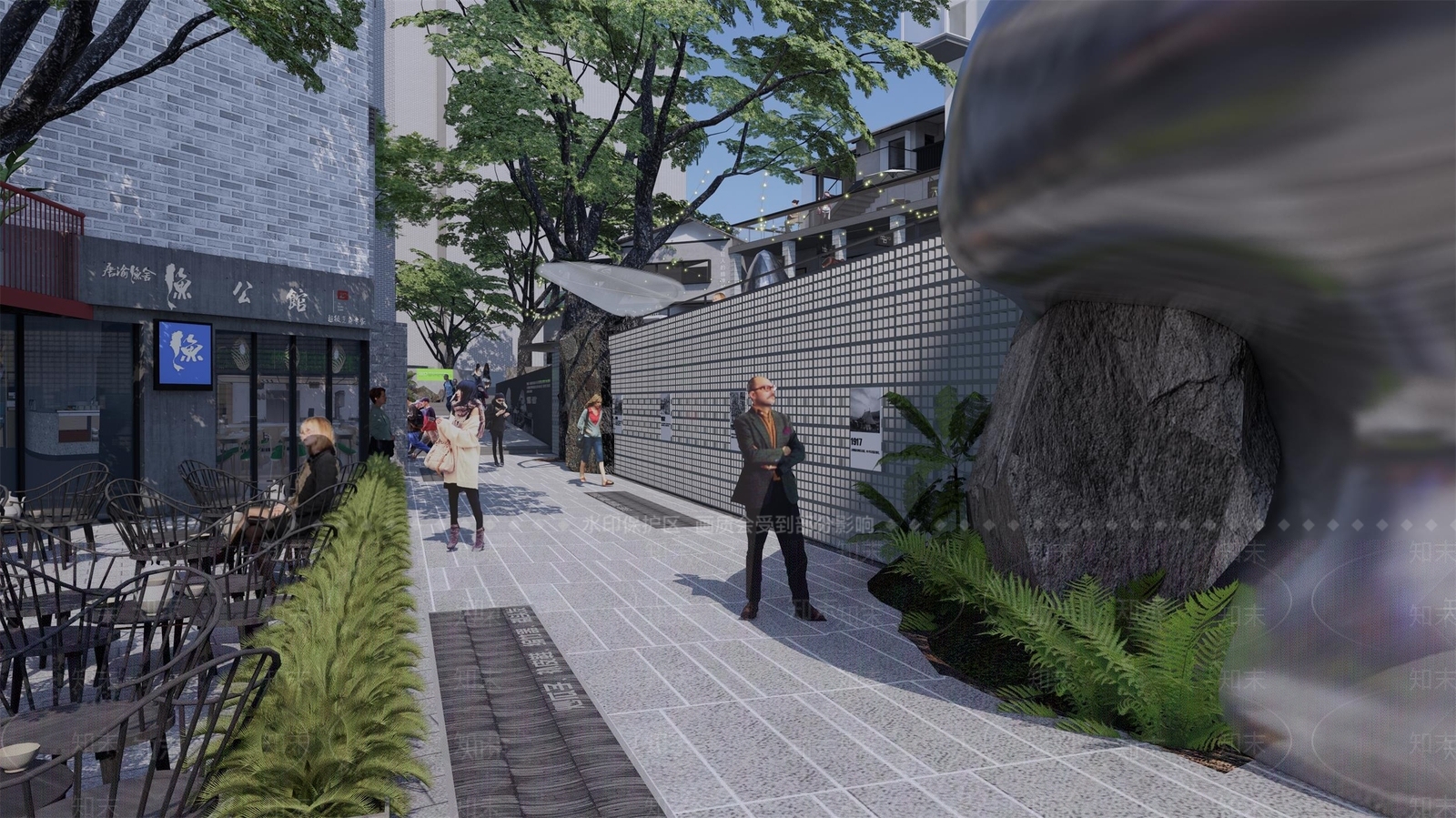 现代商业景观SU模型下载【ID:1183091390】