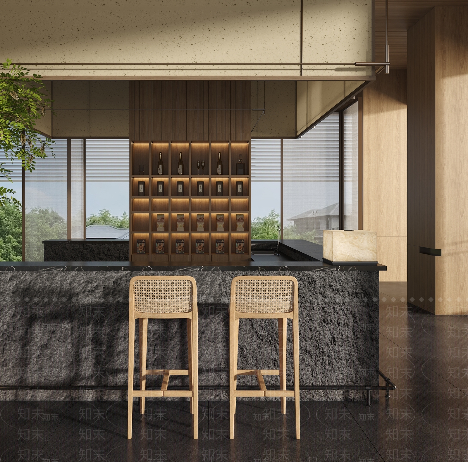 现代咖啡厅3D模型下载【ID:1183097714】