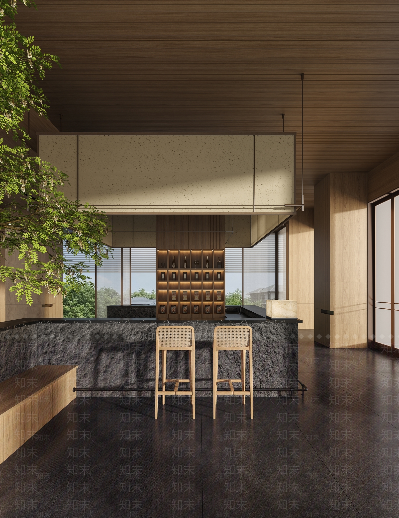 现代咖啡厅3D模型下载【ID:1183097714】