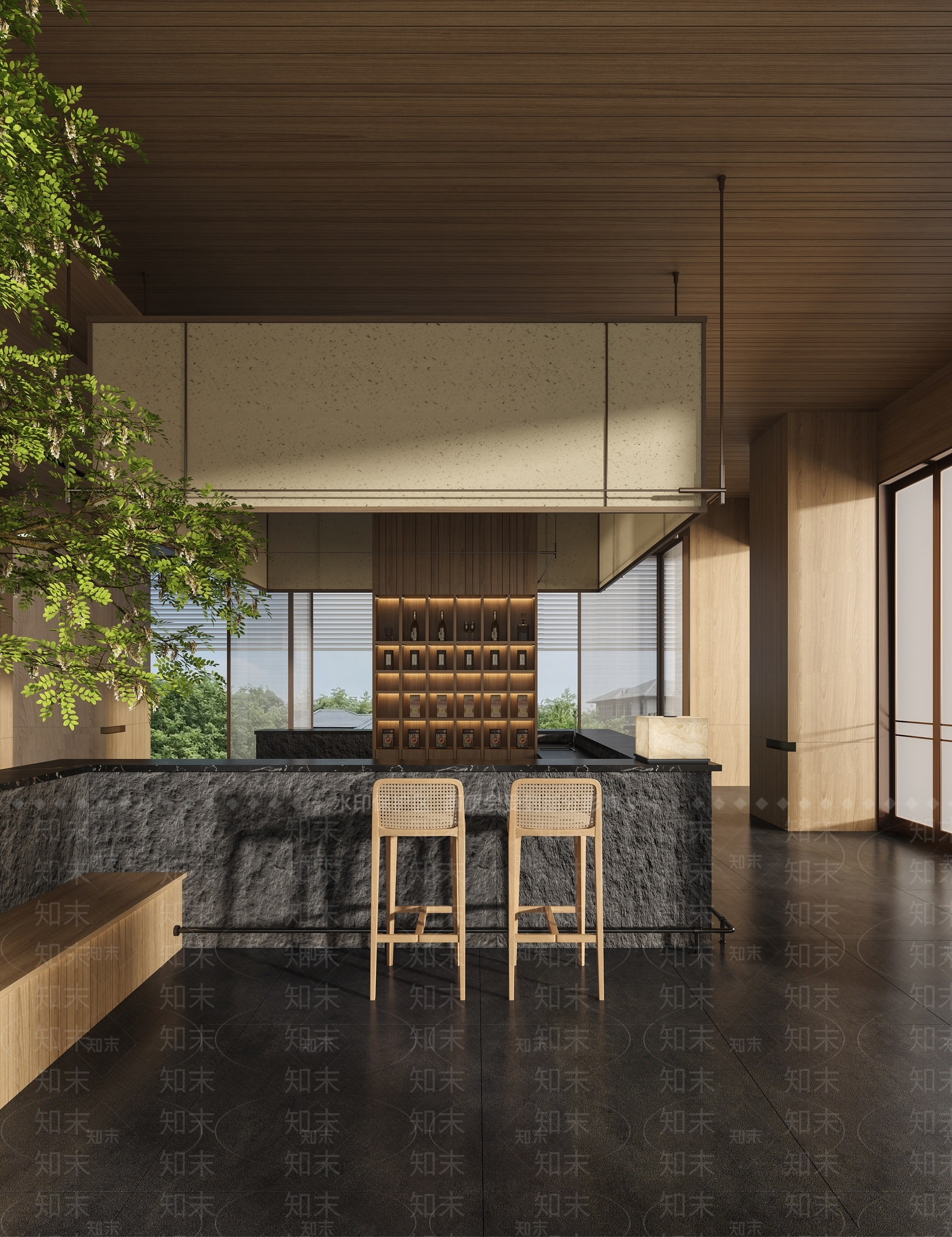 现代咖啡厅SU模型下载【ID:1183097817】