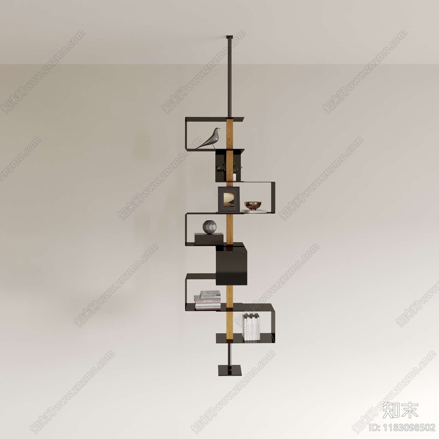 现代书架3D模型下载【ID:1183098502】