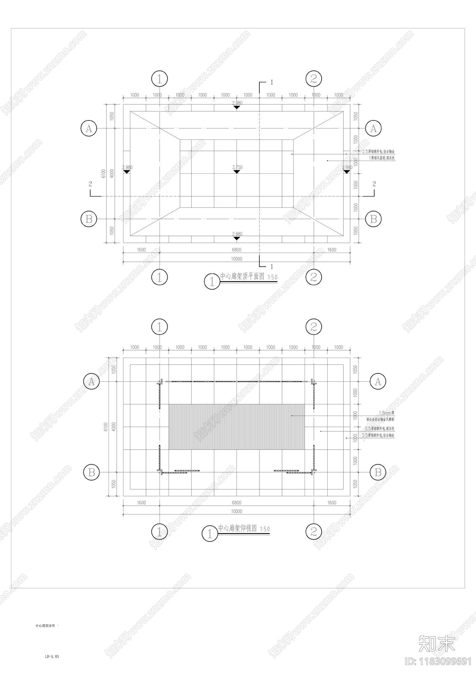 中式小区景观cad施工图下载【ID:1183099691】