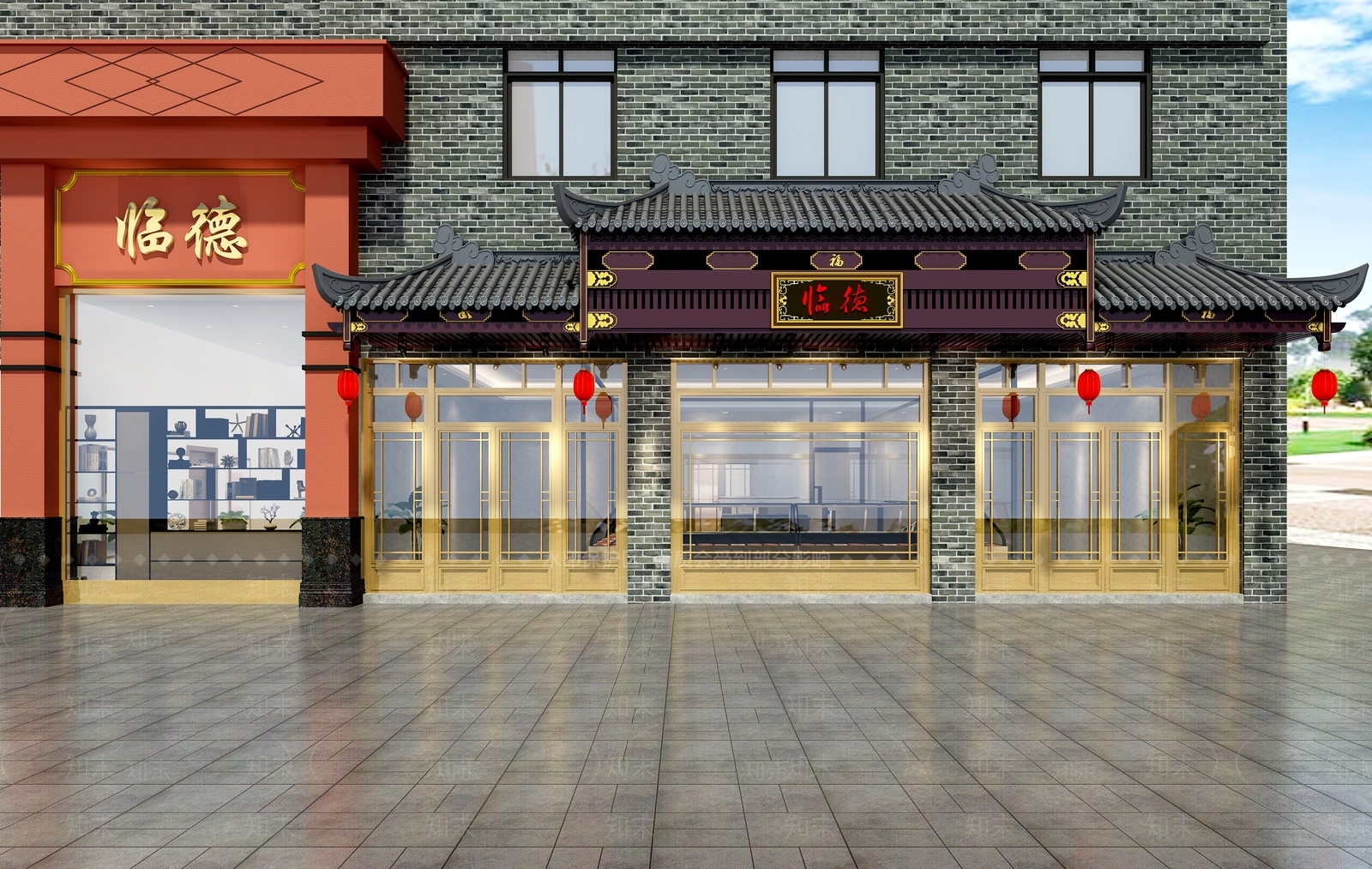 新中式古建3D模型下载【ID:1183106537】