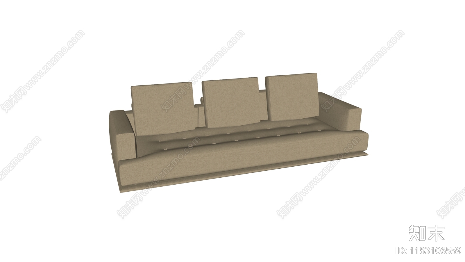 现代简约多人沙发SU模型下载【ID:1183106559】