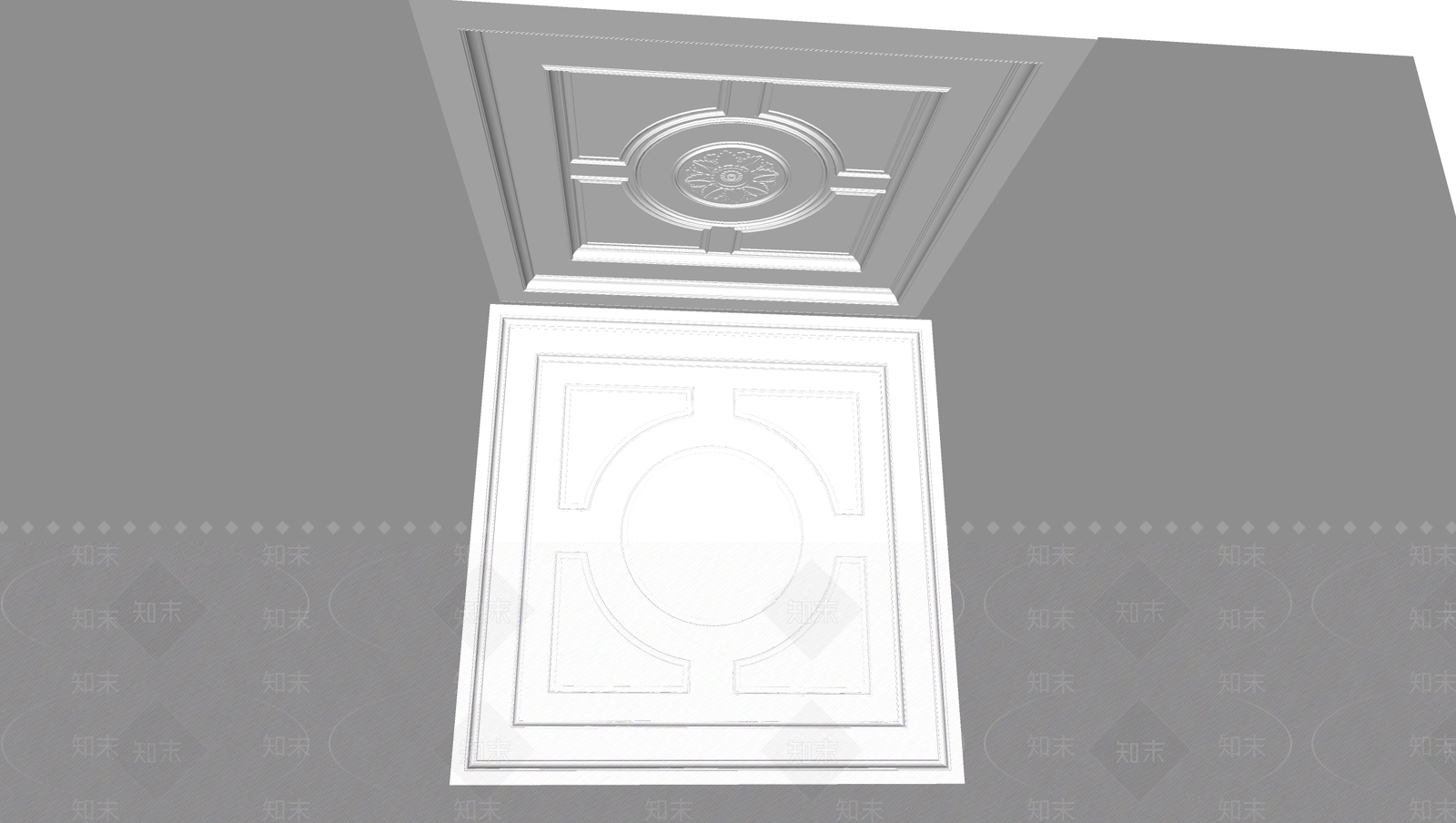 欧式吊顶SU模型下载【ID:1183115581】