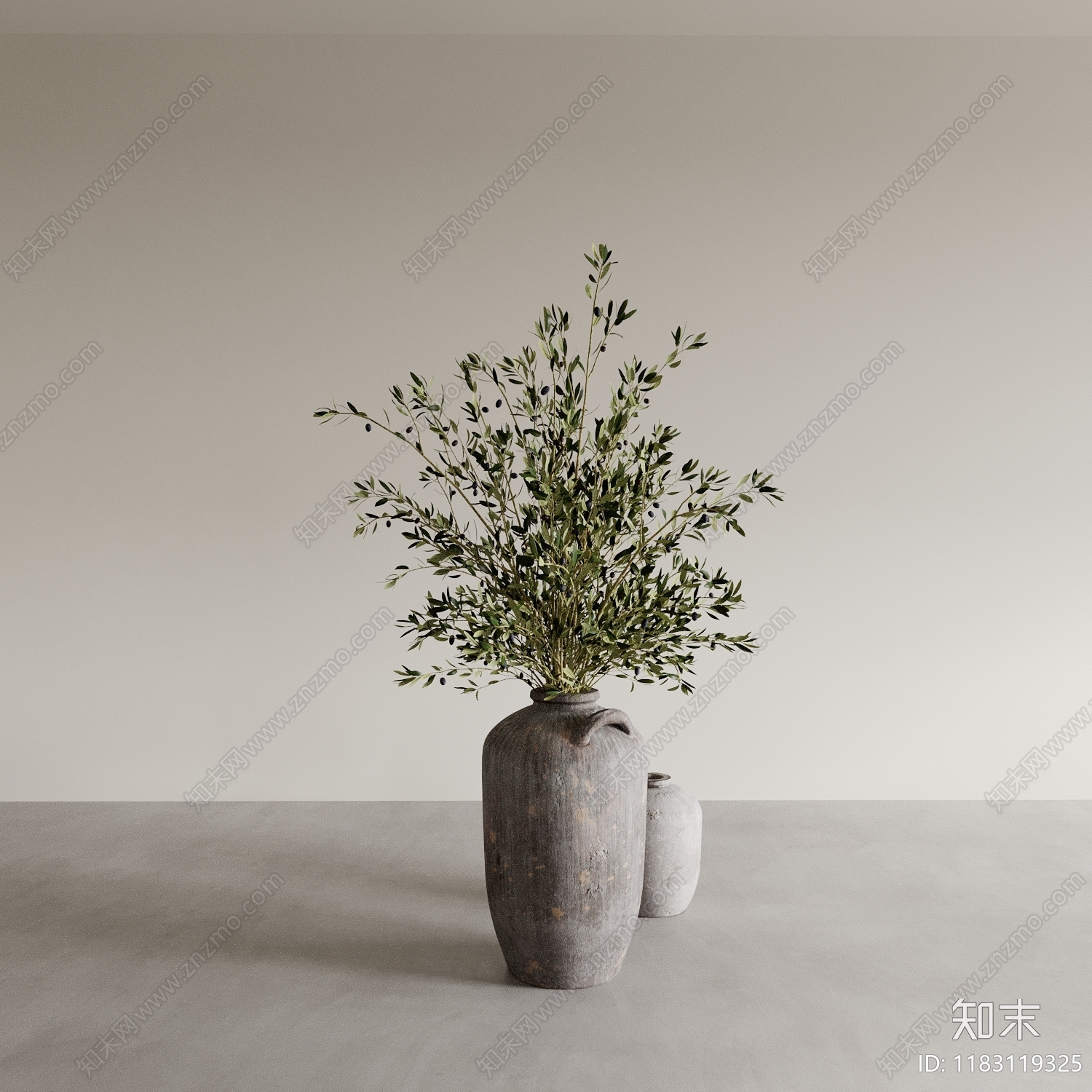 侘寂花瓶3D模型下载【ID:1183119325】