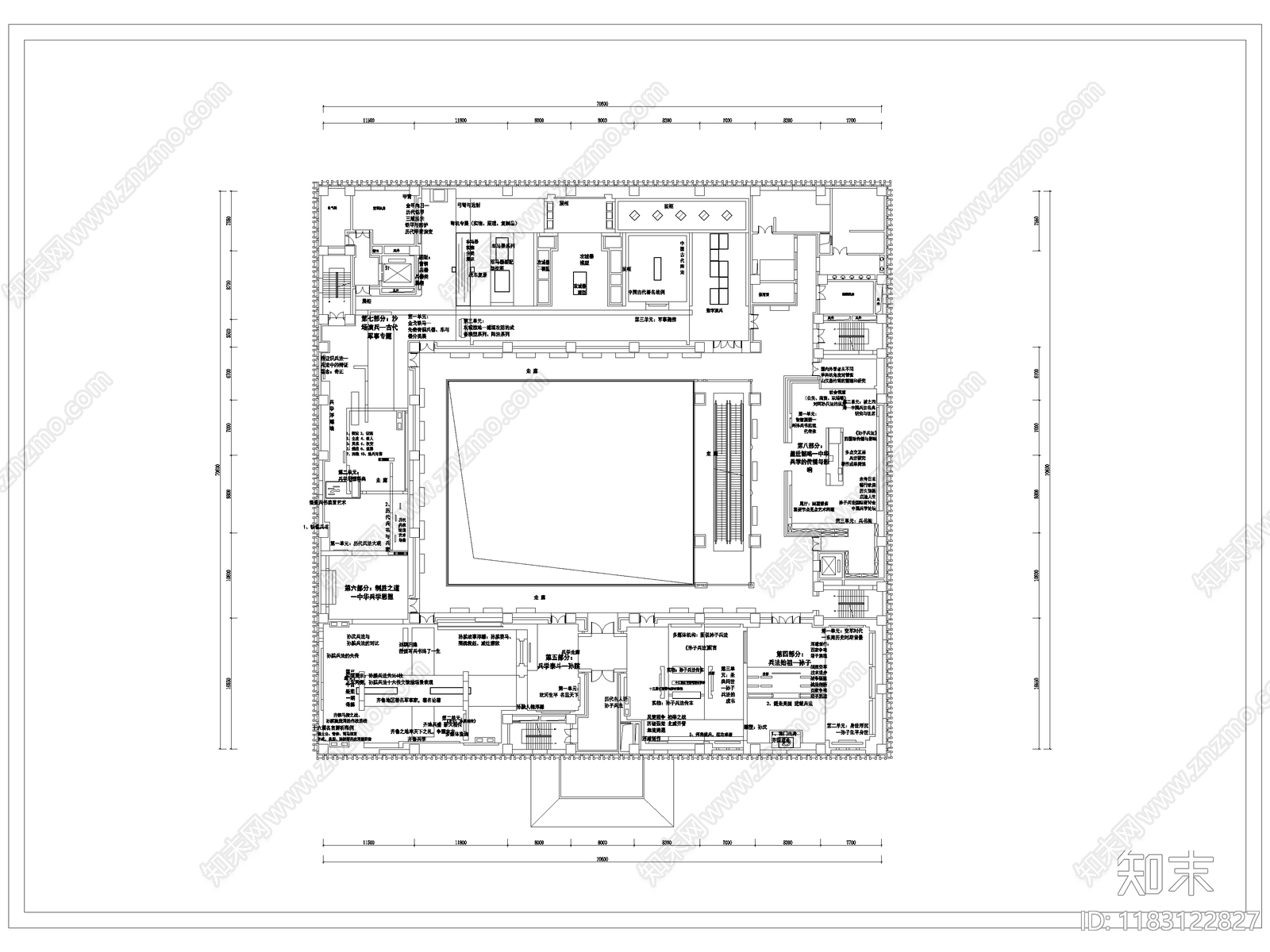 现代售楼处cad施工图下载【ID:1183122827】