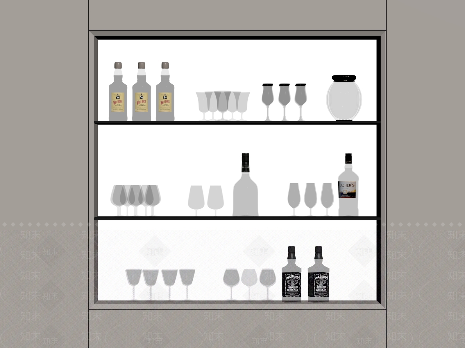 酒具SU模型下载【ID:1183123457】