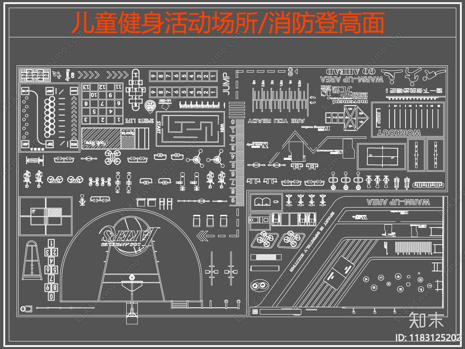 现代其他运动场地cad施工图下载【ID:1183125202】