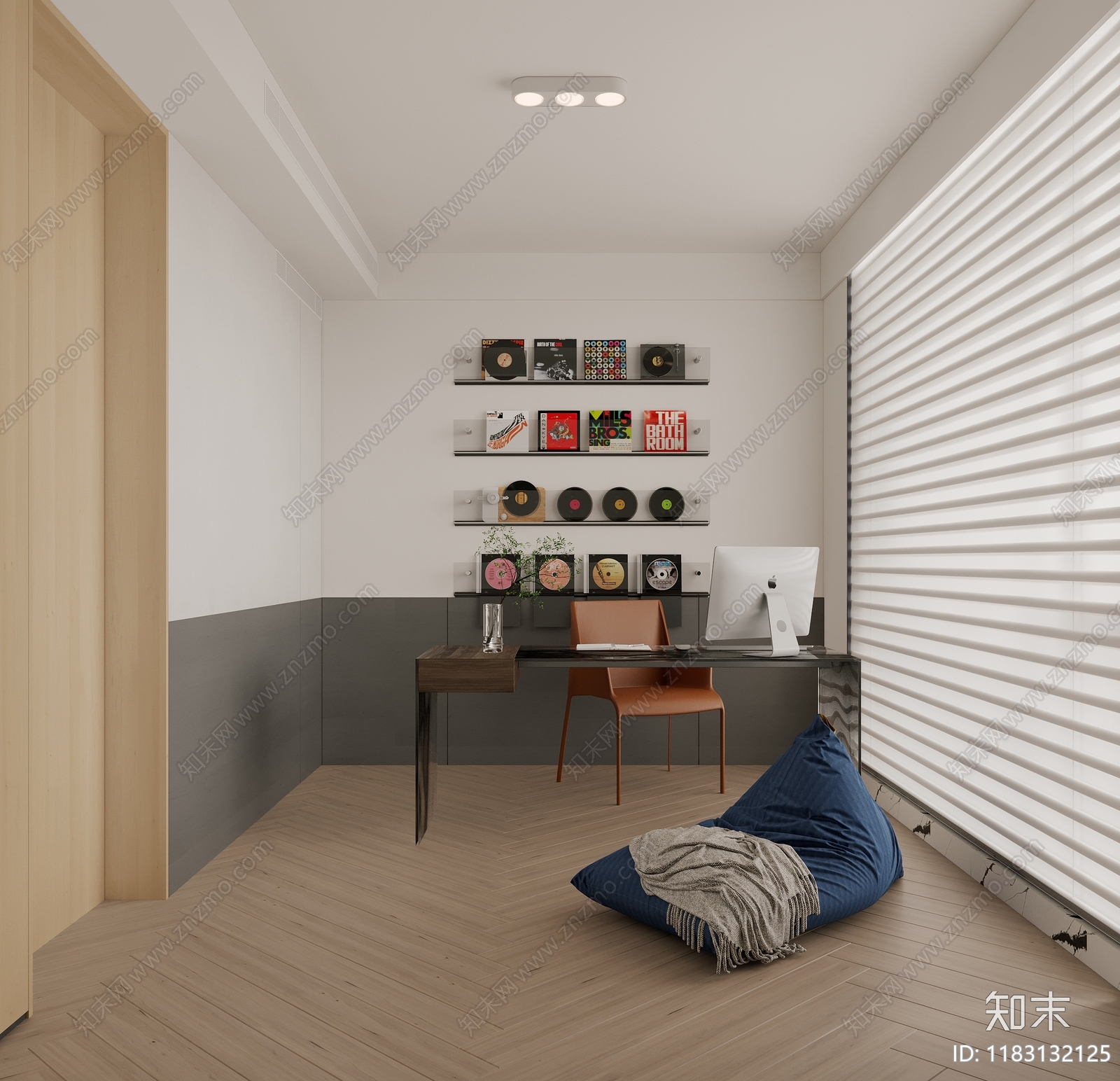 现代书房3D模型下载【ID:1183132125】