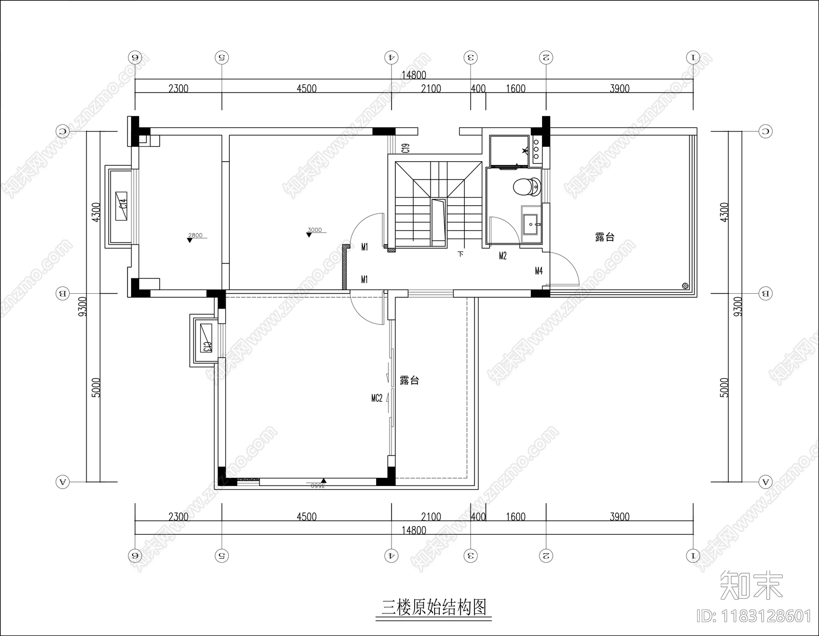 别墅cad施工图下载【ID:1183128601】