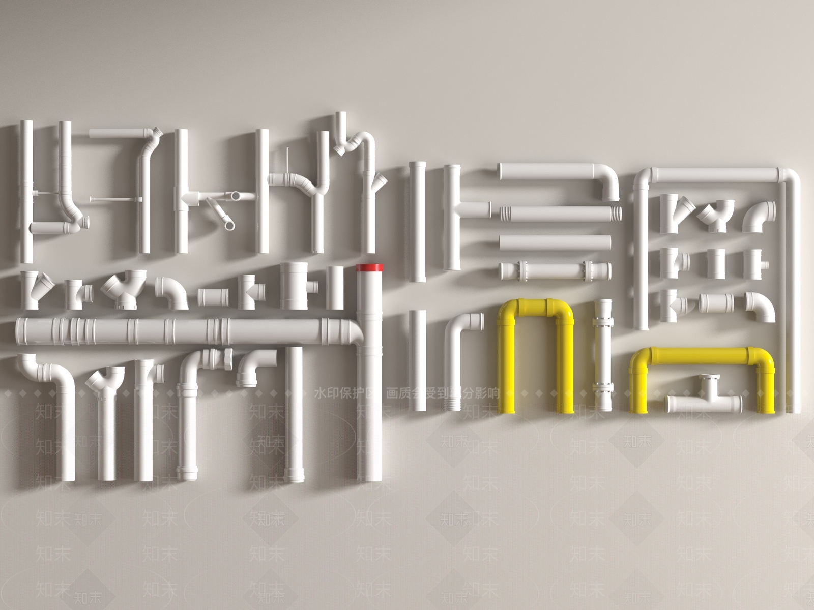 管道零件SU模型下载【ID:1183137555】