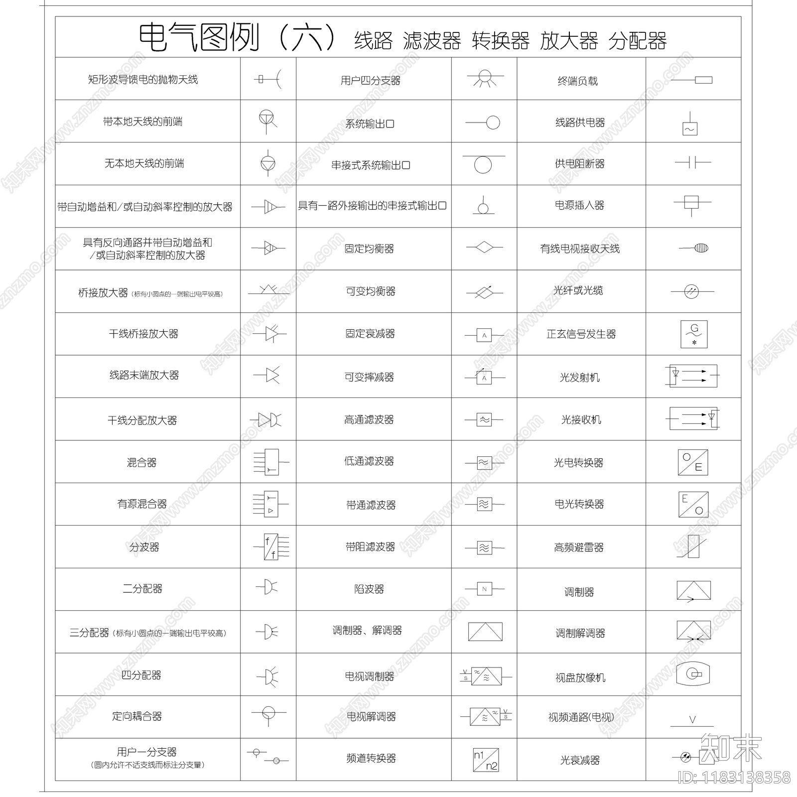 2025全国标准电气图例cad施工图下载【ID:1183138358】