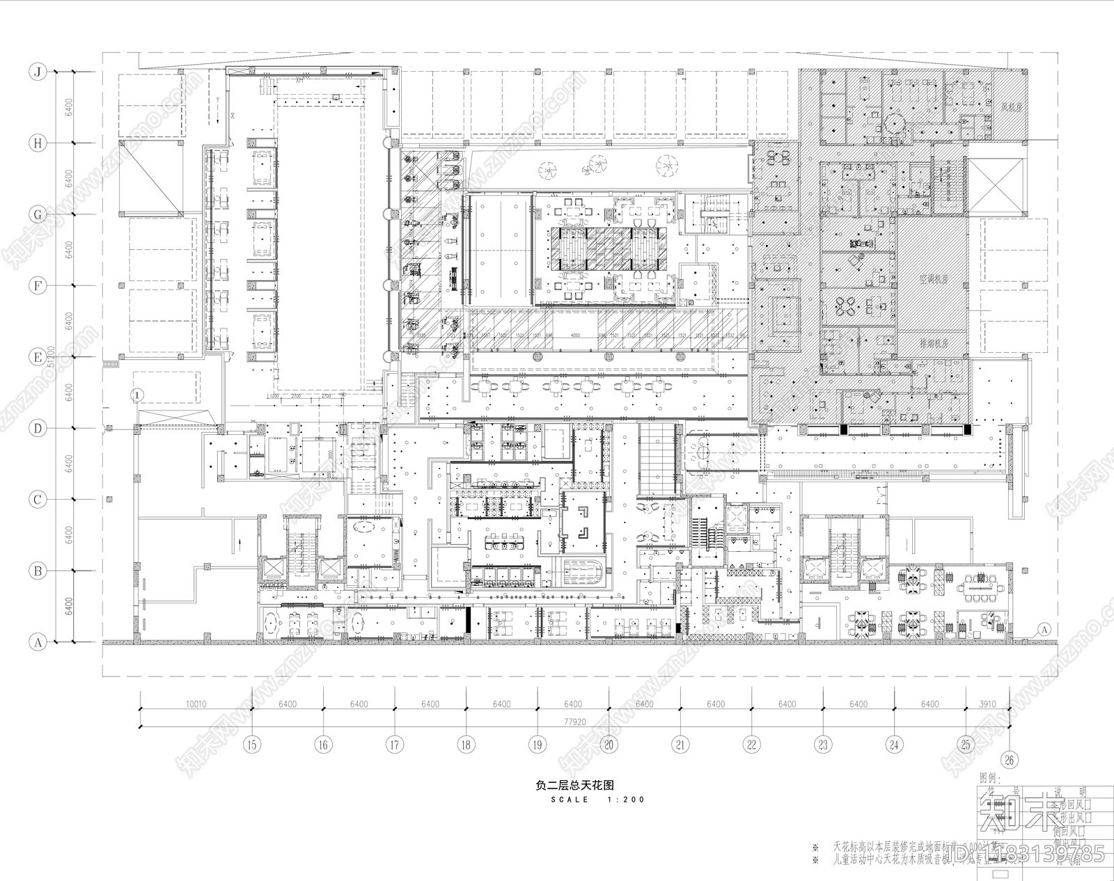 新中式会所cad施工图下载【ID:1183139785】