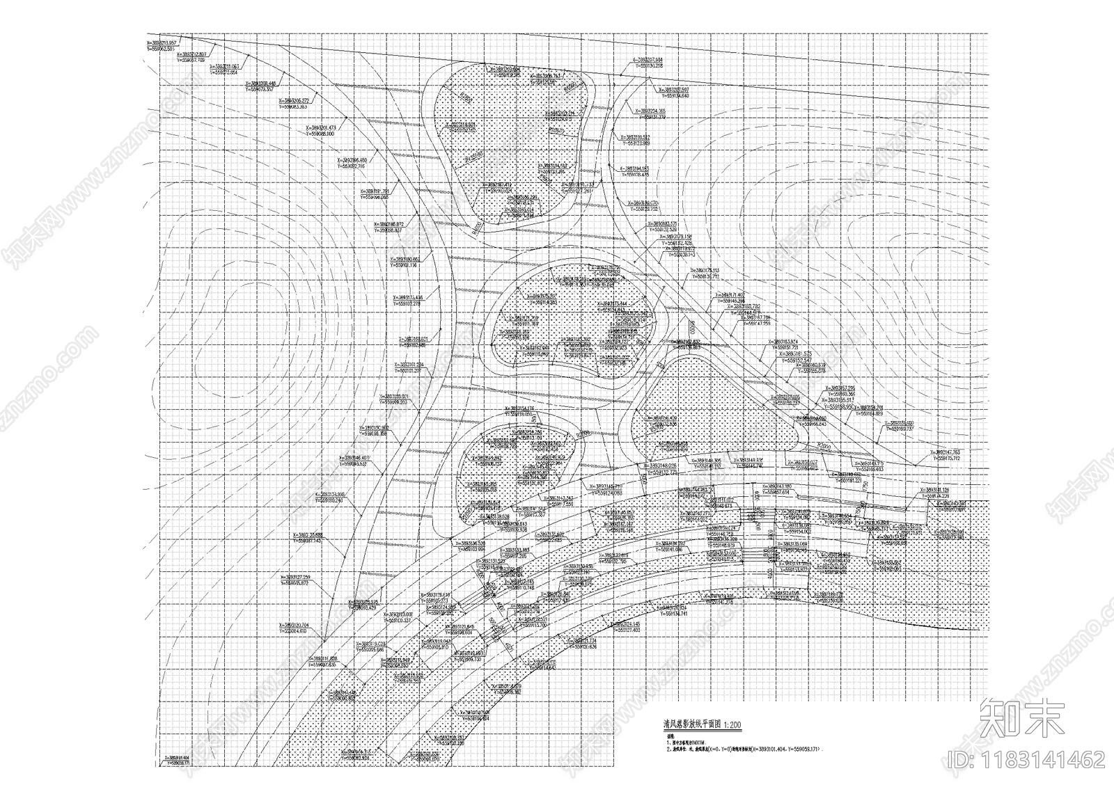 景观平面图cad施工图下载【ID:1183141462】