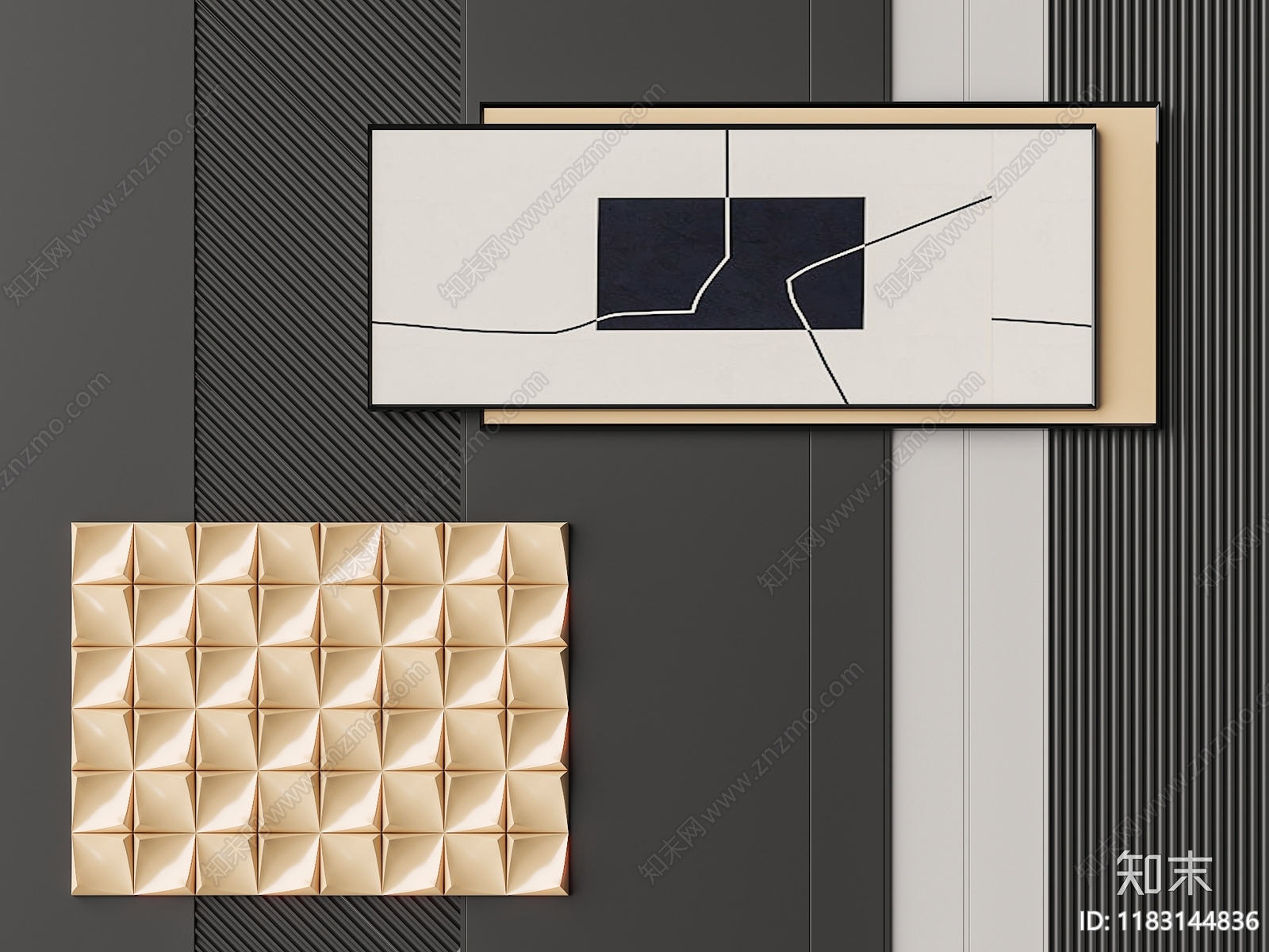 现代挂件3D模型下载【ID:1183144836】