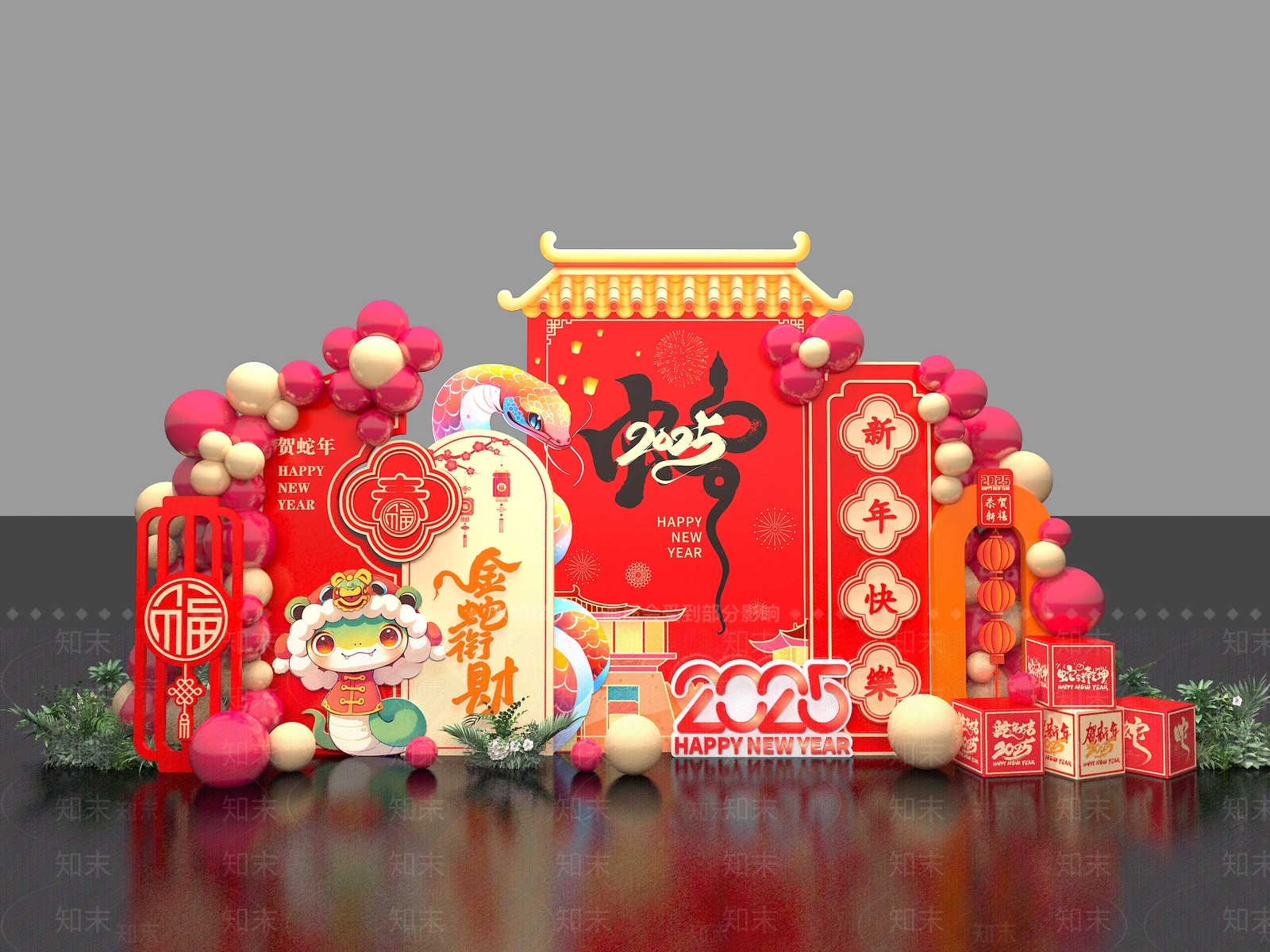 现代美陈3D模型下载【ID:1183145753】